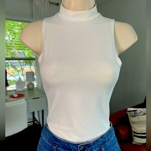Forever 21 size small white high neck bodysuit